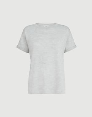 Легкий джемпер из кашемира и шелка Светло-Серый Женщина - Brunello Cucinelli