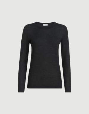 Джемпер из кашемира и шелка Антрацит Женщина - Brunello Cucinelli