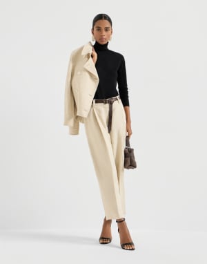 Джемпер из кашемира и шелка Sparkling Чёрный Женщина - Brunello Cucinelli