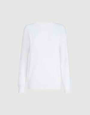 Cotton sweater White Woman - Brunello Cucinelli