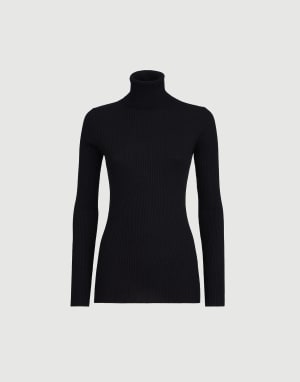 Cashmere and silk Sparkling sweater Black Woman - Brunello Cucinelli