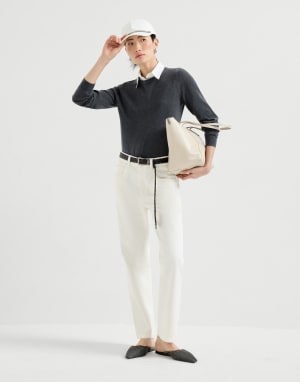 Джемпер из кашемира Бурый Уголь Женщина - Brunello Cucinelli