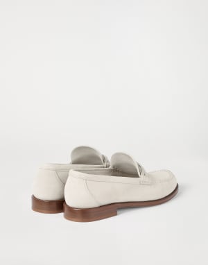 Mocasines de piel de ante Marfil Hombre - Brunello Cucinelli