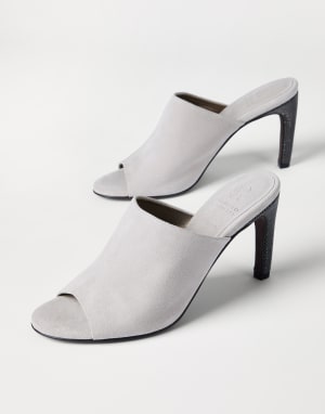 Suede heels Grey Woman - Brunello Cucinelli