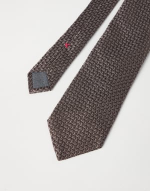 Silk necktie Hazelnut Man - Brunello Cucinelli