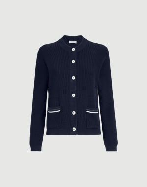 Cotton cardigan Blue Woman - Brunello Cucinelli