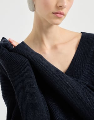 Jersey de cachemir Sparkling Azul Mujer - Brunello Cucinelli