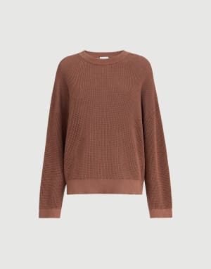 Sparkling net sweater Firebrick Woman - Brunello Cucinelli