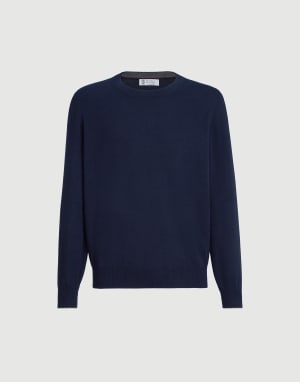 Pull en cachemire Bleu Marine Homme - Brunello Cucinelli