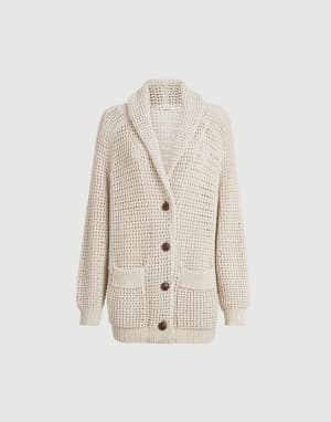 Net cardigan Oat Woman - Brunello Cucinelli