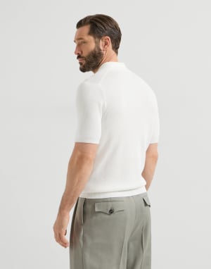 Polo de punto acanalado Panamá Hombre - Brunello Cucinelli