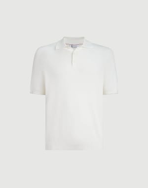 Rib knit polo Panama Man - Brunello Cucinelli