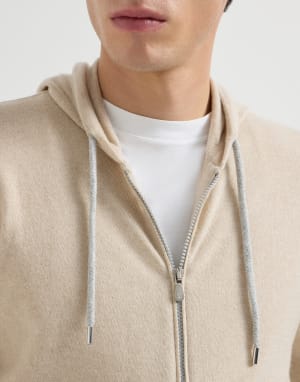 Cardigan style sweat-shirt en cachemire Sable Homme - Brunello Cucinelli