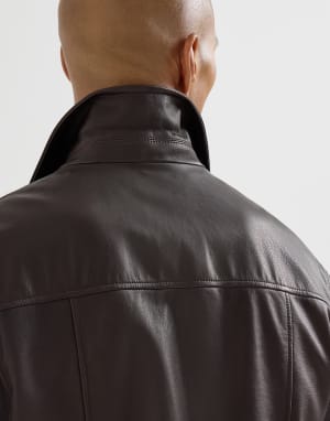 纳帕皮短夹克 巧克力色 男款 - Brunello Cucinelli