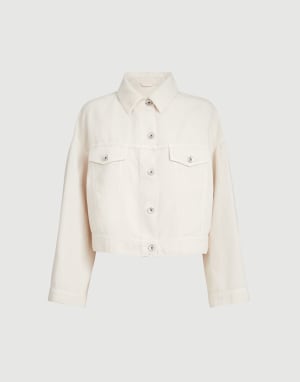 Cover outerwear jacket Chalk Woman - Brunello Cucinelli