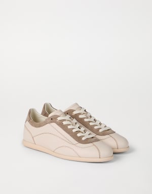 Calfskin and suede sneakers Butter Man - Brunello Cucinelli