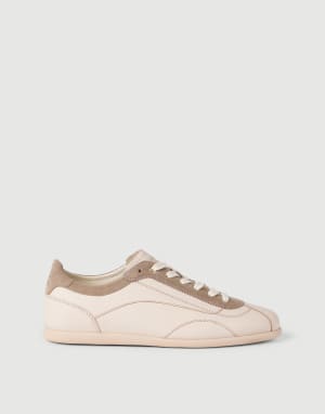 Calfskin and suede sneakers Butter Man - Brunello Cucinelli