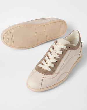 Calfskin and suede sneakers Butter Man - Brunello Cucinelli