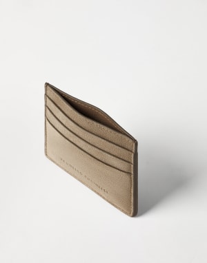 Suede card case Beige Woman - Brunello Cucinelli