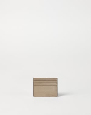 Suede card case Beige Woman - Brunello Cucinelli