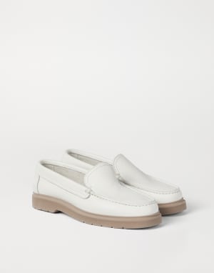 Soft leather loafers White Woman - Brunello Cucinelli