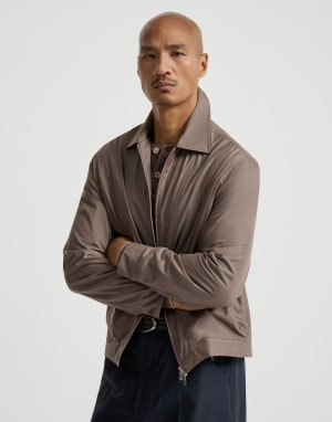 Unlined outerwear jacket Hazelnut Man - Brunello Cucinelli