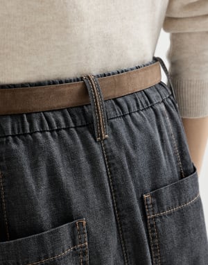 Five-pocket trousers Dark Grey Woman - Brunello Cucinelli