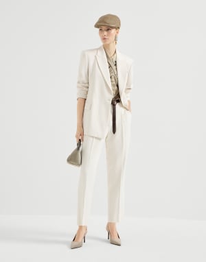 Couture twill blazer Milk Woman - Brunello Cucinelli