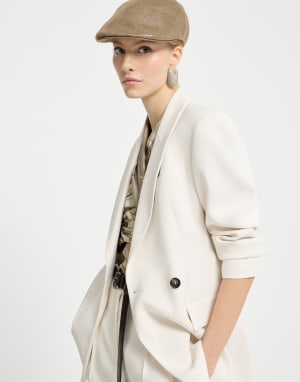 Couture twill blazer Milk Woman - Brunello Cucinelli