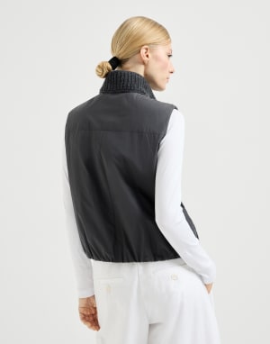 Cashmere down vest Lignite Grey Woman - Brunello Cucinelli