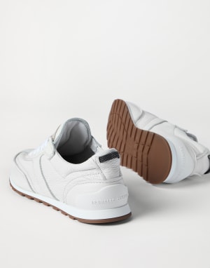 Zapatillas de running de piel Mantequilla Mujer - Brunello Cucinelli