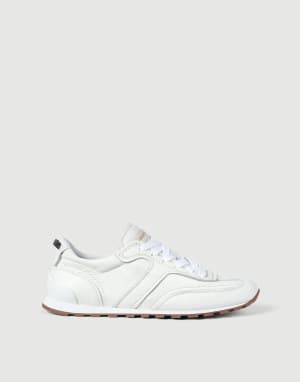 Zapatillas de running de piel Mantequilla Mujer - Brunello Cucinelli