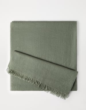 Cashmere and silk scarf Green Woman - Brunello Cucinelli