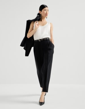 Slouchy-Hose Schwarzgrau Damen - Brunello Cucinelli