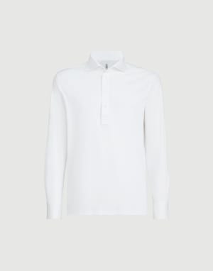 Polo with shirt collar White Man - Brunello Cucinelli