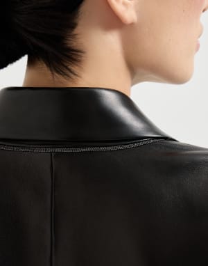 Blazer aus Nappaleder Schwarz Damen - Brunello Cucinelli