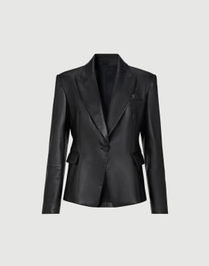 Blazer aus Nappaleder Schwarz Damen - Brunello Cucinelli