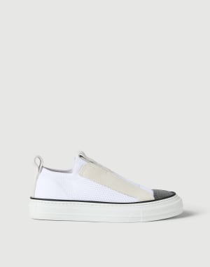 Sneakers with monili White Woman - Brunello Cucinelli