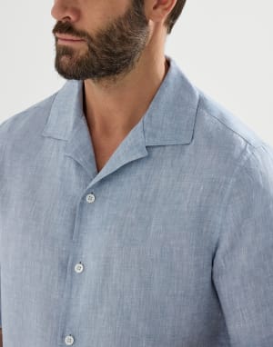 短袖衬衫 天蓝色 男款 - Brunello Cucinelli