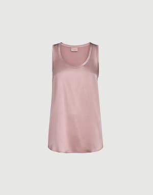 Top de raso Rosa Antiguo Mujer - Brunello Cucinelli