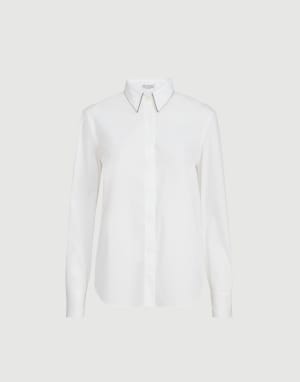 Shirt with monili White Woman - Brunello Cucinelli