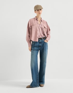 Top de raso Rosa Antiguo Mujer - Brunello Cucinelli