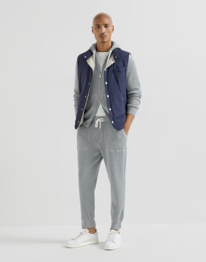 Nylon down vest Blue Man - Brunello Cucinelli