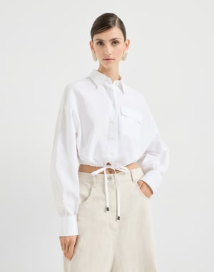 Crop shirt White Woman - Brunello Cucinelli