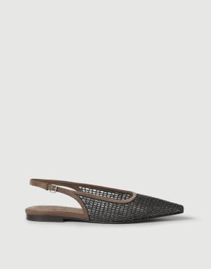 Suede slingback flats Brown Woman - Brunello Cucinelli