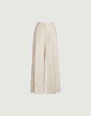 A-line trousers Beige Woman - Brunello Cucinelli
