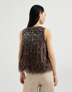 ダズリンググラデーション ベスト バーク レディース - Brunello Cucinelli