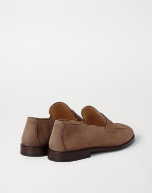 Suede Penny loafer Mud Man - Brunello Cucinelli