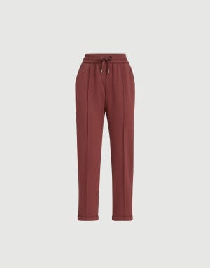 Track trousers with monili Red Woman - Brunello Cucinelli