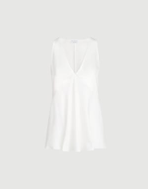 Satin top White Woman - Brunello Cucinelli